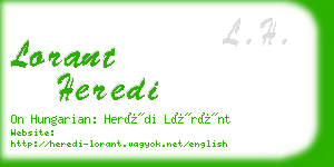 lorant heredi business card